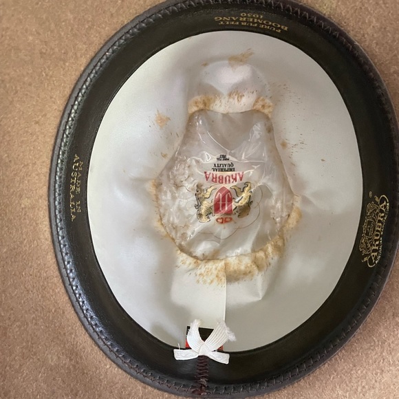 Akubra Boomerang Tan Fur Felt Hat - Picture 8 of 9